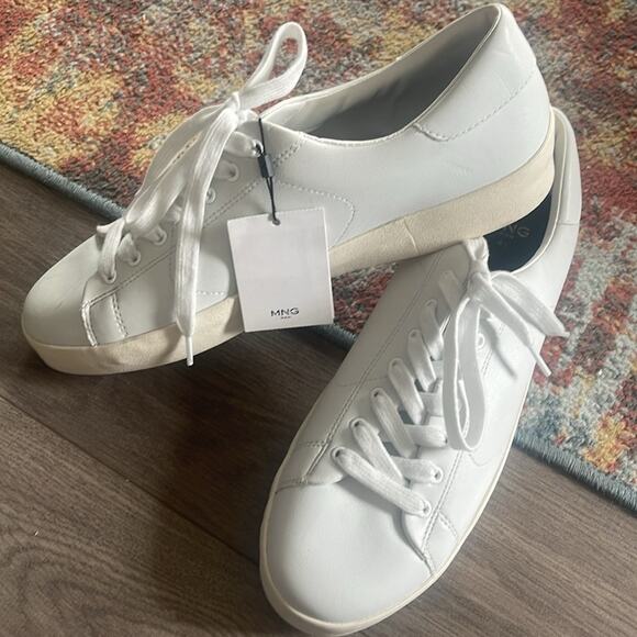 MNG Mango size 45 white man fashion sneaker shoes - Picture 5 of 9